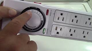 BNLINK 8Outlet Surge Protector With Mechanical Timer Review [upl. by Attelrahc40]