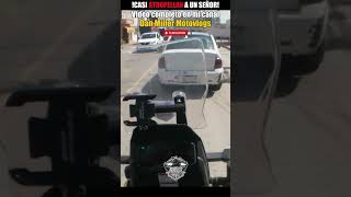 Con cuidado al cambiar de carril en moto [upl. by Lyrret]