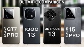 iQOO 13 Vs Realme GT 7 Pro Vs OnePlus 13 Vs Xiaomi 15 Pro  Which is Best for You [upl. by Meghann90]