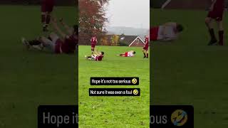 What a foul 💀 How many times did he roll over shorts football sundayleague [upl. by Bena699]