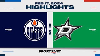 NHL Highlights  Oilers vs Stars  February 17 2024 [upl. by Seroled]