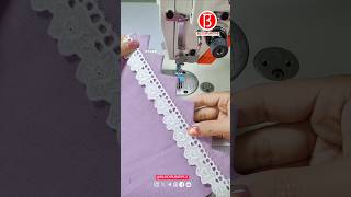 Simple triangle lace Sewing Tutorial ytshorts shorts bilochpuratips2 [upl. by Guido]