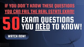 🚀🔥🏡Real Estate Exam 2024 Real Estate Exam Prep  50 Questions You Need To Know To Pass The Exam [upl. by Goerke708]