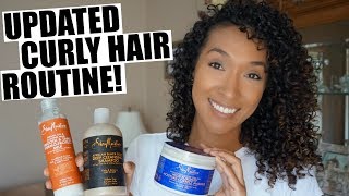 CURLY HAIR ROUTINE featuring all new SheaMoisture products  RisasRizos [upl. by Ardisj]