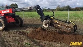 Digga Trenching with a Telehandler [upl. by Gifford]