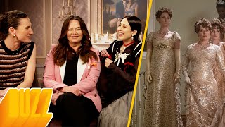 Harriet Cains Bessie Carter amp Polly Walker  Bridgerton Season 3 Interview [upl. by Hgielek313]