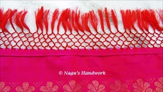 Saree Pallu Knots DesignSaree Pallu Kuchu Design By Nagus Handwork [upl. by Oreves]