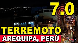 Terremoto en Arequipa Perú magnitud 70 remece Esta última noche [upl. by Fia]