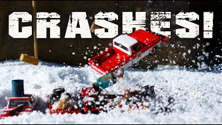 Diecast Carnage Vol 5 Snow Mayhem  1500 fps SlowMo [upl. by Hardej]