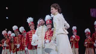 Watch Hugh Jackmans Standby Max Clayton Take First Bows as Harold Hill in The Music Man [upl. by Selbbep431]