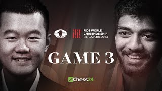 GUKESH vs DING FIDE WORLD CHESS CHAMPIONSHIP 2024 Game 3  Will Gukesh Fight Back [upl. by Pratte]