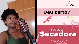 😱TESTEI ESCOVA SECADORA MONDIAL NO MEU CABELO CRESPO 4C😱 [upl. by Mclaughlin]