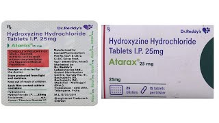 hydroxyzine hydrochloride tablet ip 25mg  atarax 25 mg tablet  usesdosageside effects [upl. by Dasa107]