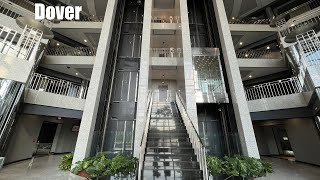 Glass Dover Traction Elevators at City Place 1 in Creve Coeur MO [upl. by Teodorico850]