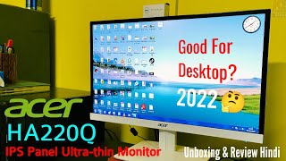 2022 Acer HA220Q Ultra Thin monitor FHD 215 inch IPS Panel LED Backlight Display Unboxing review [upl. by Marybelle]