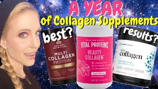 A YEAR OF COLLAGEN  Before amp After Best Products What to Know [upl. by Delahk]