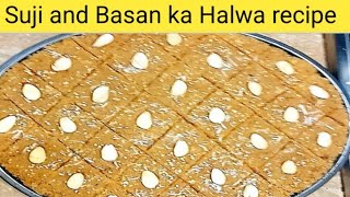 Suji and Basan ka Halwa bnany ka tarika Winter Halwa recipe [upl. by Atikan]