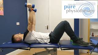 Shoulder Stability  Supine Scapular Protraction [upl. by Nehtanhoj30]