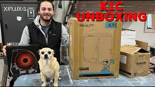 Creality K1C unboxing and first print [upl. by Arikihs]