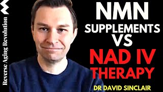 NMN Supplement VS NAD IV Therapy  Dr David Sinclair Interview Clips [upl. by Dearr]