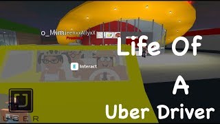 Being an Uber  Taxi Driver in BloxBurg  Roblox [upl. by Ellives]