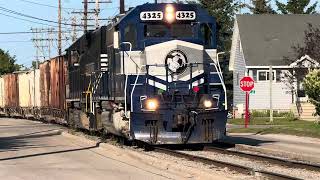 LSRC 4325 amp LSRC 302 Southbound in Alpena Mi on September 3rd 2024 [upl. by Vasileior816]