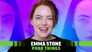 Emma Stone Interview There Was Zero Embarrassment on the Poor Things Set [upl. by Jar]