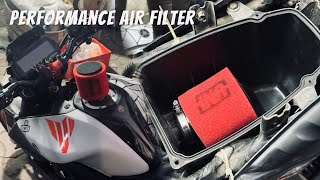 Installing UNI Performance air filter on my Yamaha MT 15  PS MotoTube [upl. by Martita452]