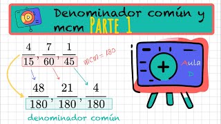 Denominador común parte 1 fracciones equivalentes [upl. by Ateekal885]