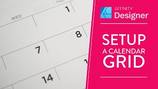 Ultimate Calendar Setup in Affinity Designer affinitydesignertutorial [upl. by Lemrahc]