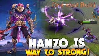 Hanzo ML Full Gameplay with one shot Build 👿 mobilelegends hanzomaniac hanzo fullgameplay [upl. by Hannus]