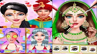 Indian wedding dress up and bridal makeover video stylish Raj New Girl doll video [upl. by Ingham]