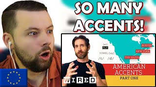 European Reacts Accent Expert Gives a Tour of US Accents [upl. by Petersen]