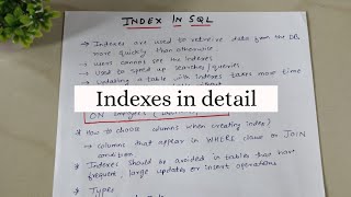 How to create Indexes In SQL  How to choose columns when creating indexes [upl. by Yenatirb]