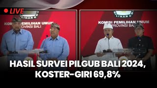 🔴Hasil Survei Charta Politika untuk Pilgub Bali 2024 KosterGiri 698 Persen MuliaPAS 238 Persen [upl. by Magavern855]