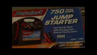 Duralast BPDL750 750 Peak Amps Battery Jump Starter Unboxing and Review [upl. by Klute]