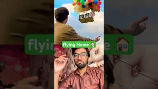 Flying Home 😱Mr Beast 😅 balloon challenge funny fun comedyvideos comedy shorts shortsfeed [upl. by Dasteel]