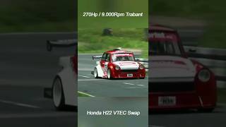 9000RPM Trabant w Honda H22 VTEC Engine hillclimbmonster [upl. by Melone]