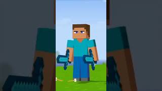 Steve vs herobrine animation shortsviral edit minecraft herobrine [upl. by Macrae]