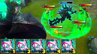 MORDEKAISER BUT I STACK HAUNTING GUISE AND 1V5 ENTIRE TEAMS GODMODE BUILD [upl. by Sanalda]