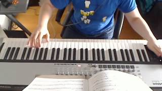 Sonata Arctica  The Cage keyboard intro solo cover practice video [upl. by Ariik664]