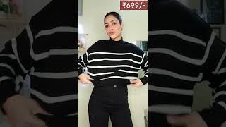 Winter wear under 500  Myntra sweater and sweatshirt haul [upl. by Irat]