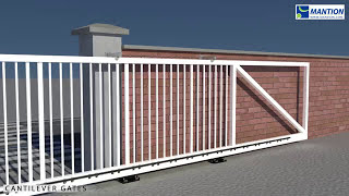 PAF  Mounting video of the cantilever gate  MANTION sliding systems [upl. by Genesa]