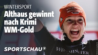 Skispringen Katharina Althaus gewinnt WMGold  Sportschau [upl. by Eyeleen]