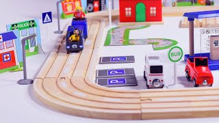 Wooden Trains  Toy Factory Fun For Toddlers [upl. by Thagard983]