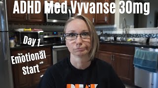 Day 1 Vyvanse 30mg  New ADHD Medication [upl. by Kenti]