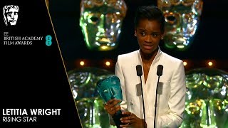 Letitia Wright Wins EE Rising Star amp Delivers Heartfelt Speech  EE BAFTA Film Awards 2019 [upl. by Oidiple]