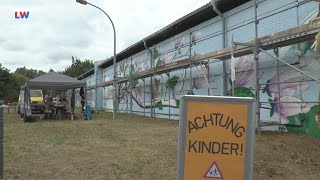 HerzbergElster GraffitiProjekt an der Friedhofsmauer  LAUSITZWELLE [upl. by Karil]