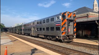 VRE and Amtrak Trains During Morning Rush Hour Alexandria Virginia [upl. by Nalod388]