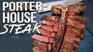 Perfectly Cooked Porterhouse Steak  SAM THE COOKING GUY 4K [upl. by Klusek]